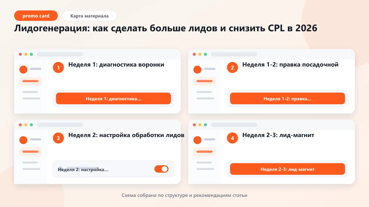 Лидогенерация: как сделать больше лидов и снизить CPL в 2026: наглядная инструкция по шагам