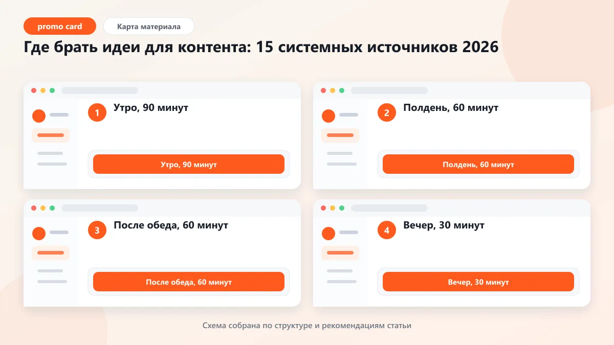 Где брать идеи для контента: 15 системных источников 2026: наглядная инструкция по шагам