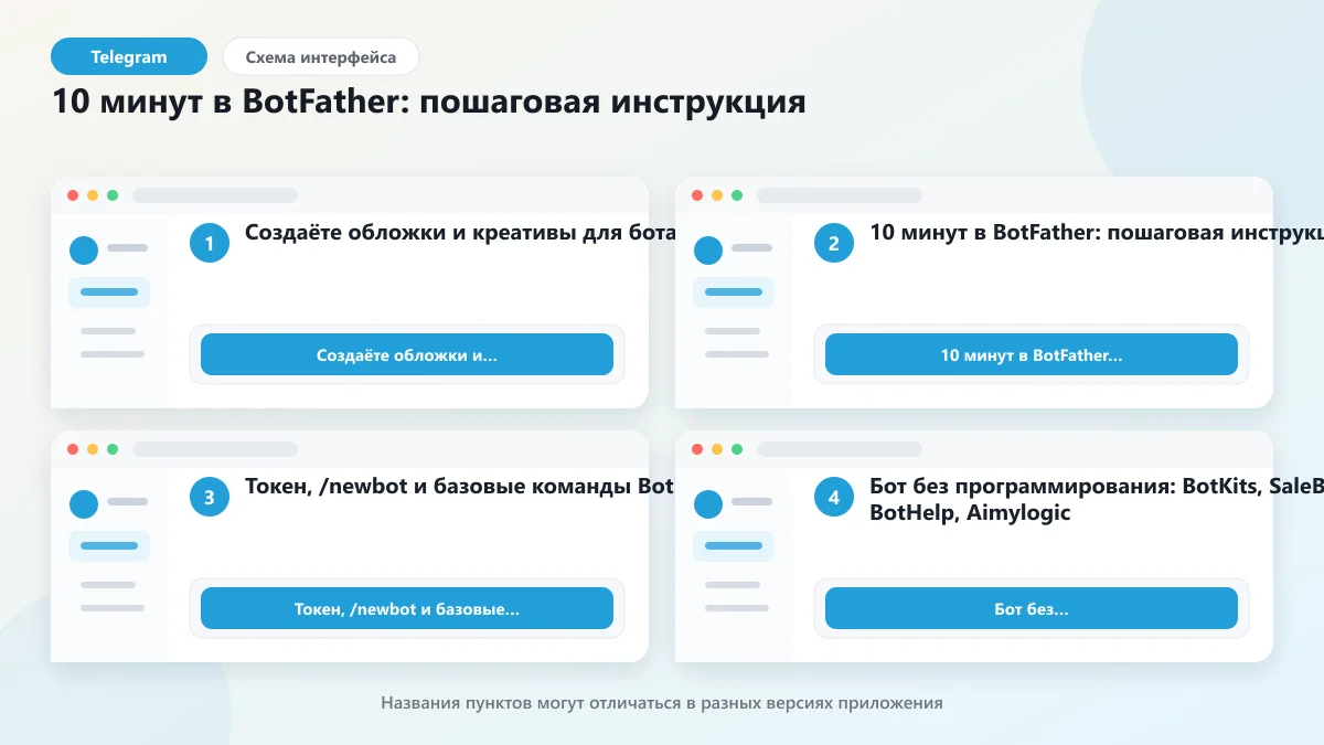 Бот в Telegram за 10 минут: гид BotFather 2026: наглядная инструкция по шагам