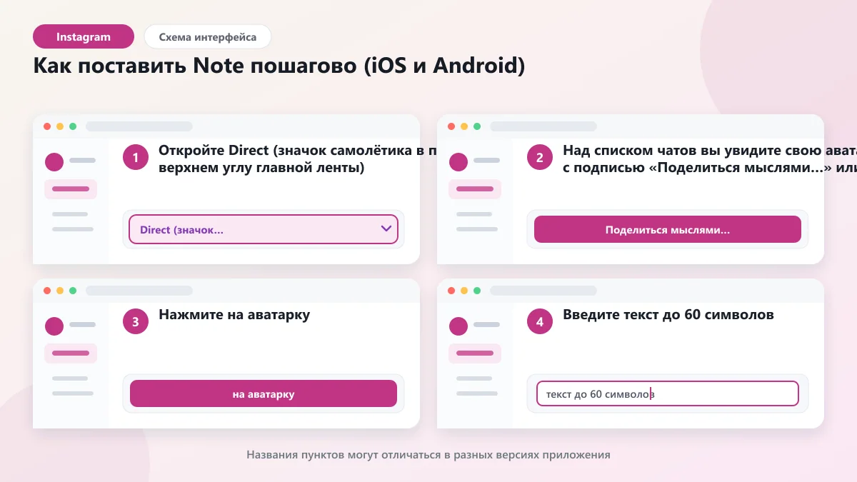 Как поставить в инстаграмме статус в сети и Notes: наглядная инструкция по шагам