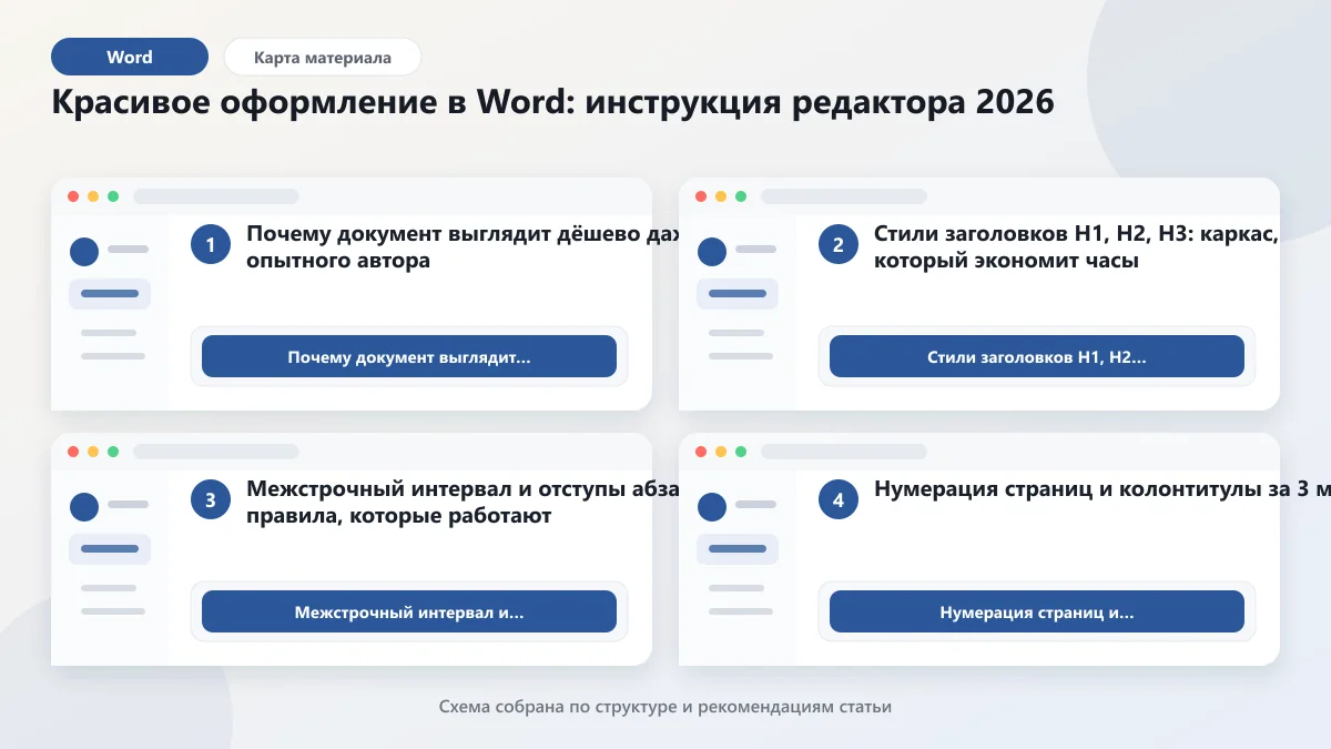 Красивое оформление в Word: инструкция редактора 2026: наглядная инструкция по шагам