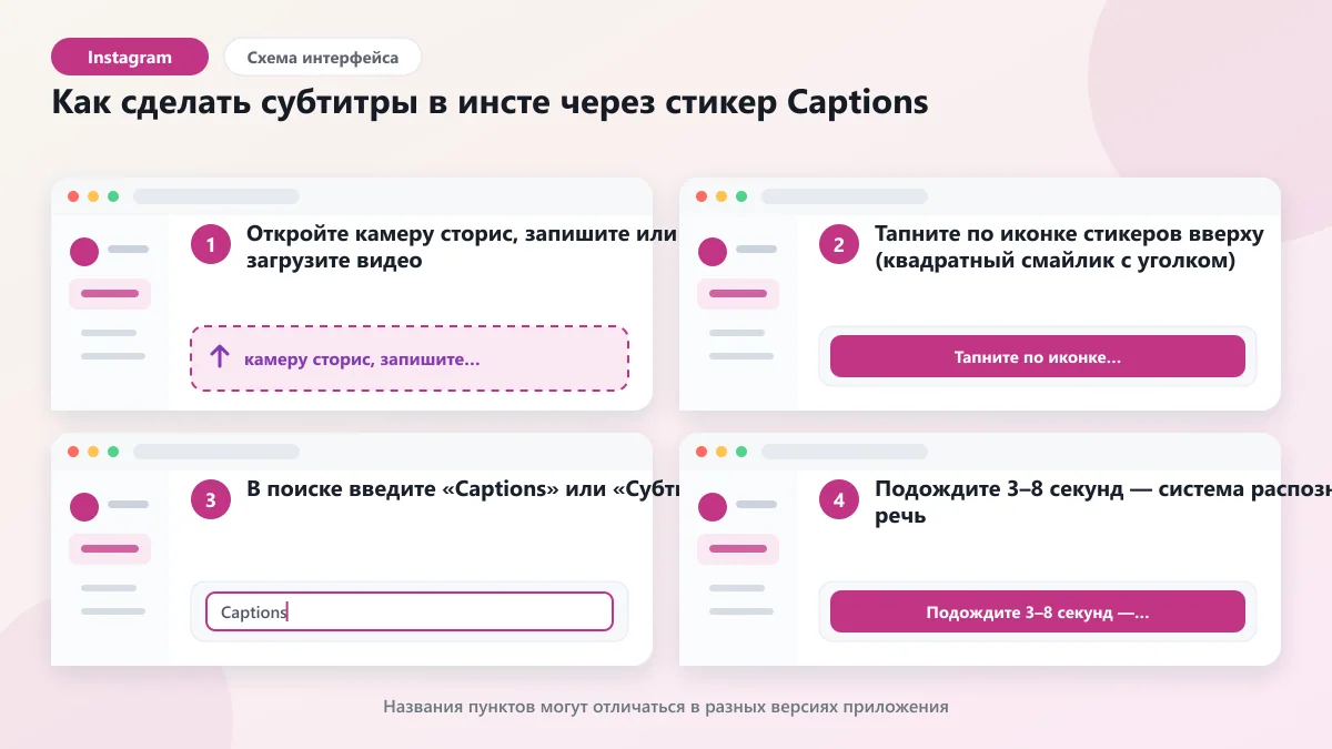 Как сделать субтитры в инстаграм в сторис: 2026: наглядная инструкция по шагам