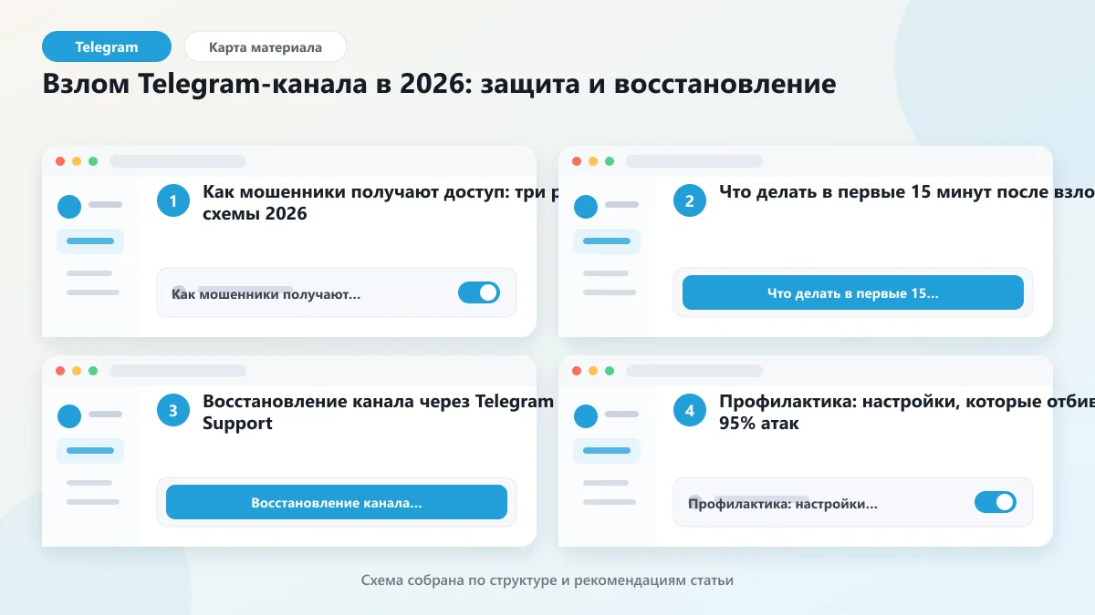 Взлом Telegram-канала в 2026: защита и восстановление: наглядная инструкция по шагам